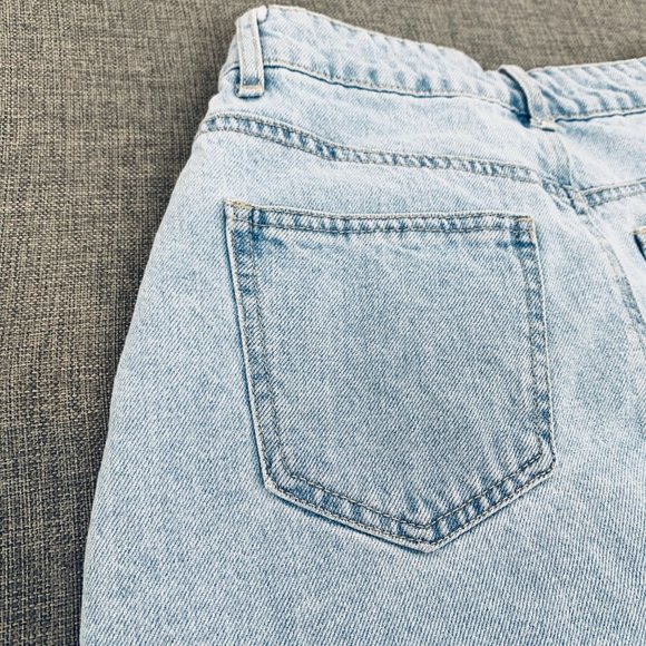 Forever 21 Acid Wash Denim Mini‎ Skirt Small Pockets Casual Wear 100% Cotton - Picture 9 of 10